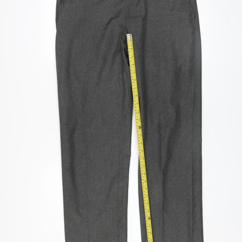 Marks and Spencer Men's Grey Regular Fit Dress Trousers 34W 33L