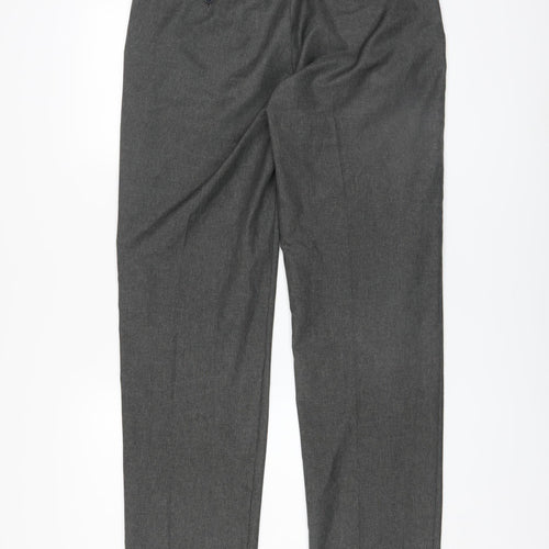 Marks and Spencer Men's Grey Regular Fit Dress Trousers 34W 33L