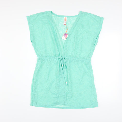 Ocean Club Women’s Green Mesh Beach Cover Up M Lightweight Swimwear