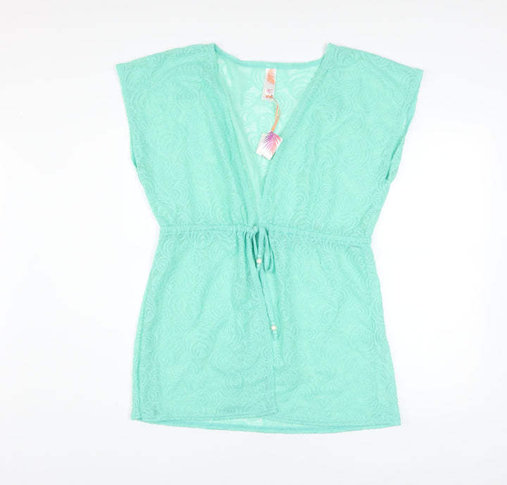 Ocean Club Women’s Green Mesh Beach Cover Up M Lightweight Swimwear