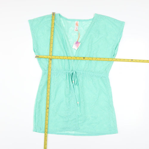 Ocean Club Women’s Green Mesh Beach Cover Up M Lightweight Swimwear