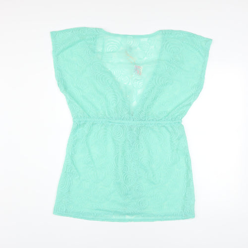 Ocean Club Women’s Green Mesh Beach Cover Up M Lightweight Swimwear