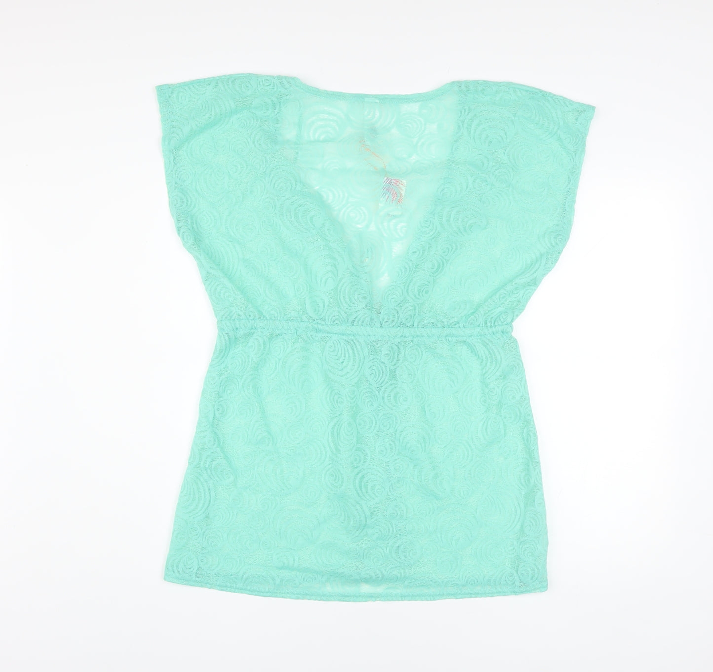 Ocean Club Women’s Green Mesh Beach Cover Up M Lightweight Swimwear