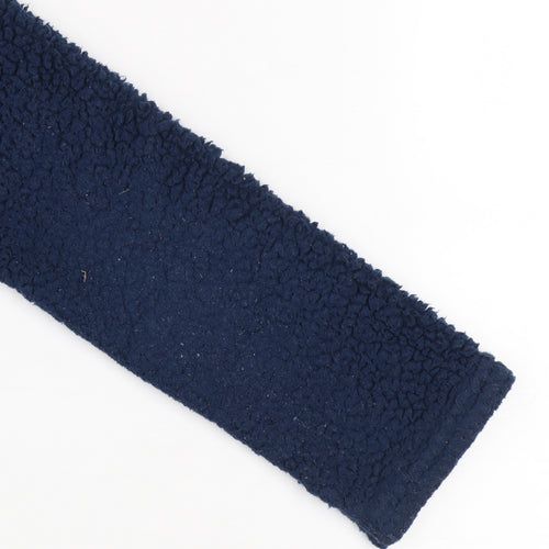 Crew Clothing Co. Girls Blue Fleece Henley Sweatshirt 8-9 Years