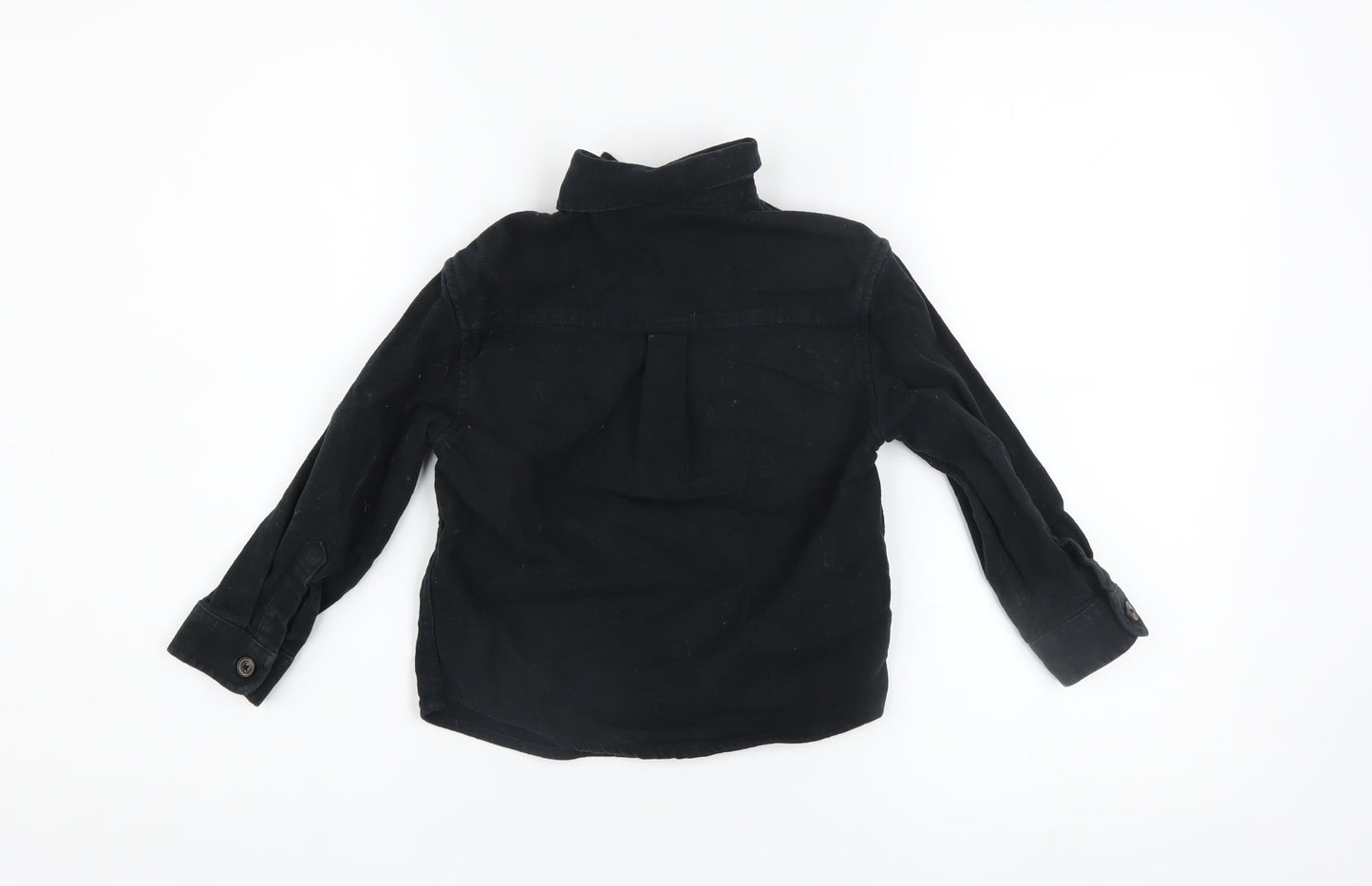 Next Boys Black Cotton Long Sleeve Shirt Jacket 4 Years