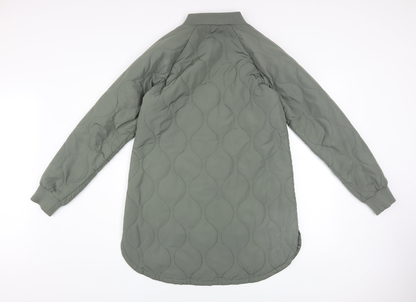 Dunnes Stores Womens Green Quilted Mid-Length Zip Jacket XS