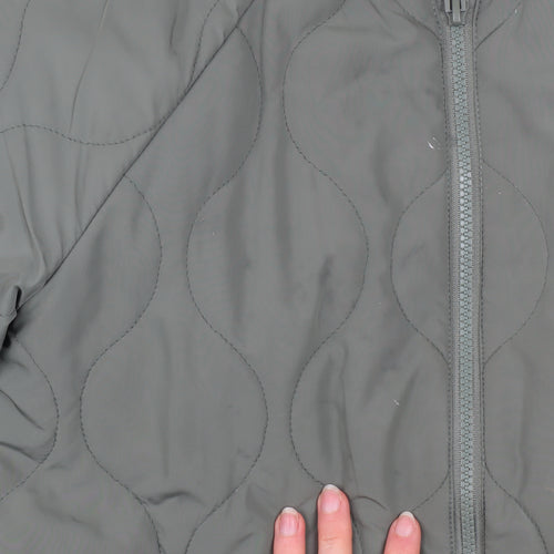 Dunnes Stores Womens Green Quilted Mid-Length Zip Jacket XS