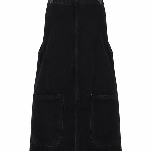 New Look Petite Women’s Black Denim Pinafore Dress UK 4