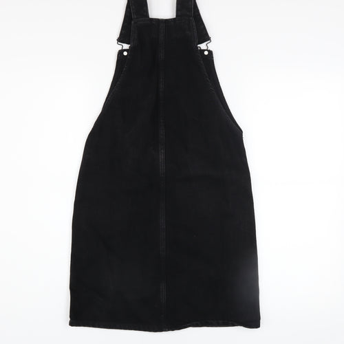 New Look Petite Women’s Black Denim Pinafore Dress UK 4