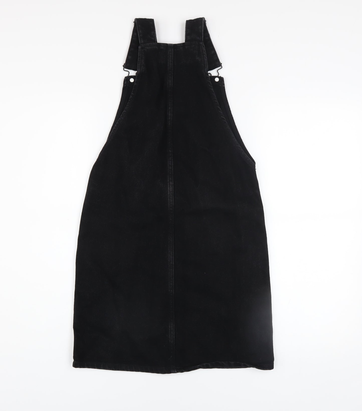 New Look Petite Women’s Black Denim Pinafore Dress UK 4