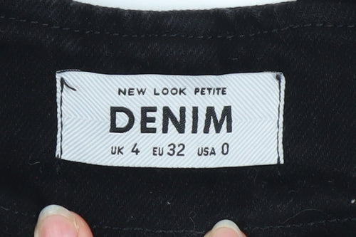 New Look Petite Women’s Black Denim Pinafore Dress UK 4