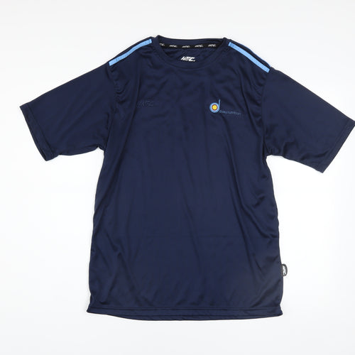MFC Men's Blue Short Sleeve Sports T-Shirt Size L Moisture Wicking Top