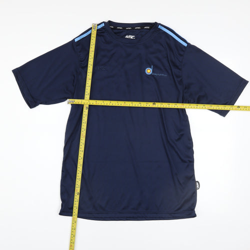 MFC Men's Blue Short Sleeve Sports T-Shirt Size L Moisture Wicking Top
