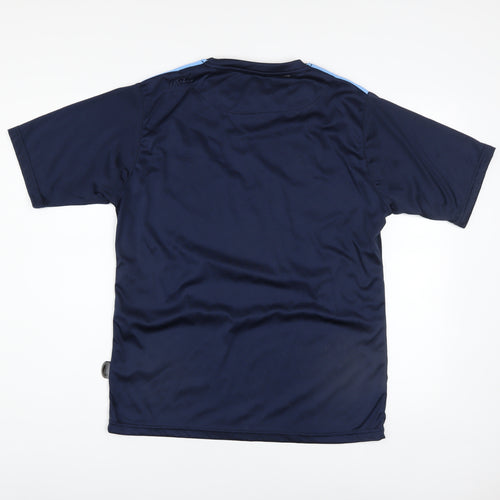 MFC Men's Blue Short Sleeve Sports T-Shirt Size L Moisture Wicking Top