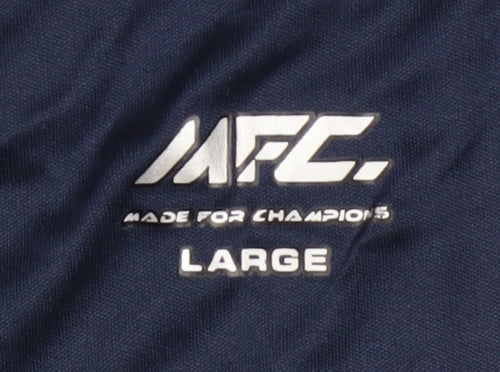 MFC Men's Blue Short Sleeve Sports T-Shirt Size L Moisture Wicking Top