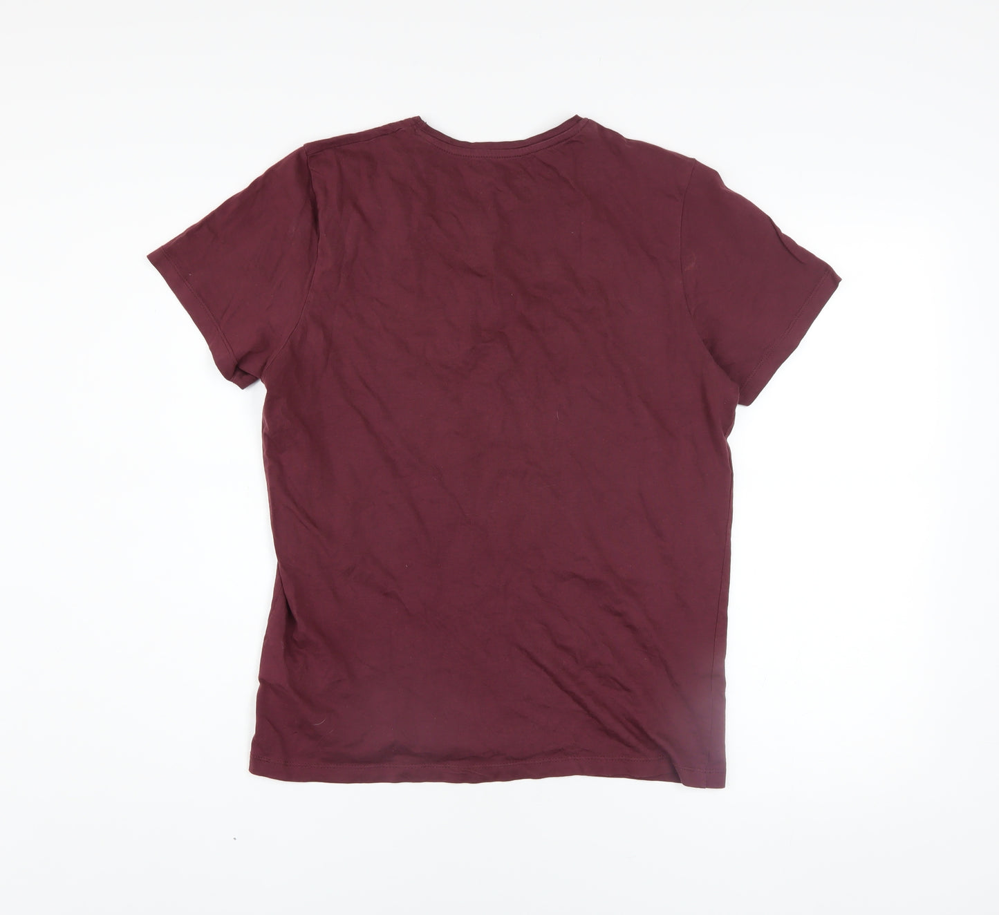 Jack & Jones Men's Burgundy CORE Graphic Print T-Shirt M