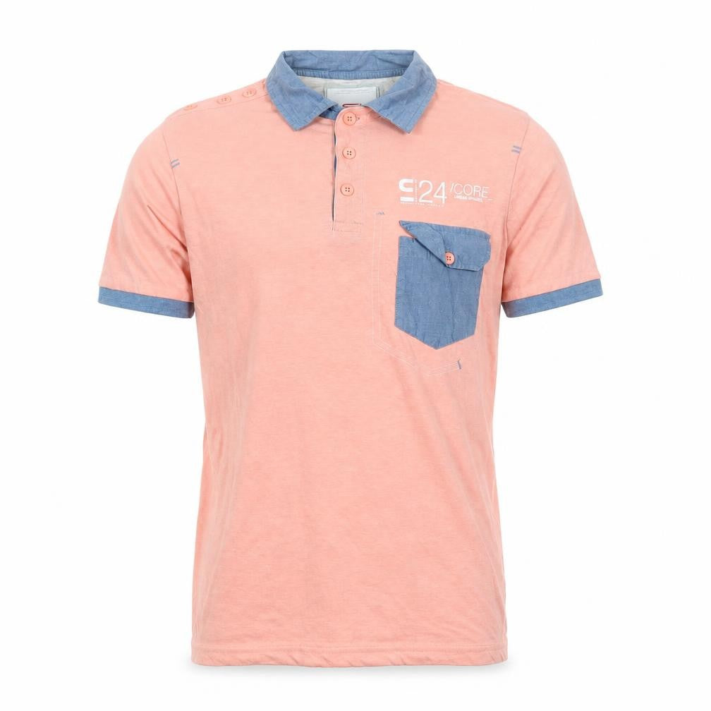 Smith & Jones Men's Pink Short Sleeve Polo Shirt Size S