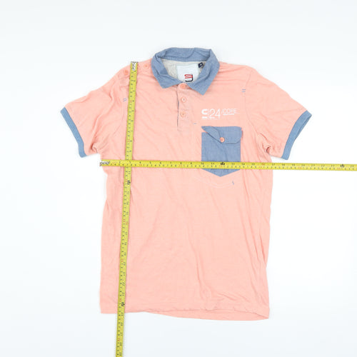 Smith & Jones Men's Pink Short Sleeve Polo Shirt Size S