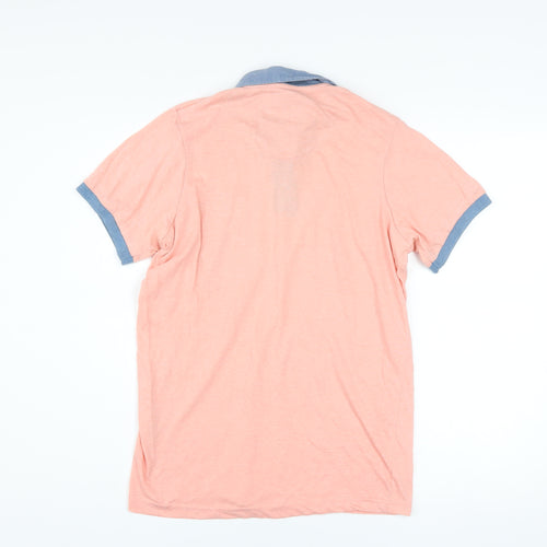 Smith & Jones Men's Pink Short Sleeve Polo Shirt Size S