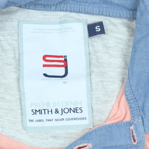 Smith & Jones Men's Pink Short Sleeve Polo Shirt Size S