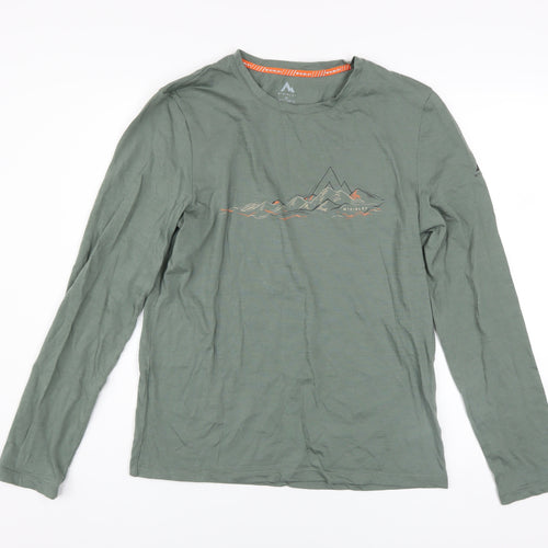McKINLEY Men's Green Wool Blend Long Sleeve Outdoor Top M