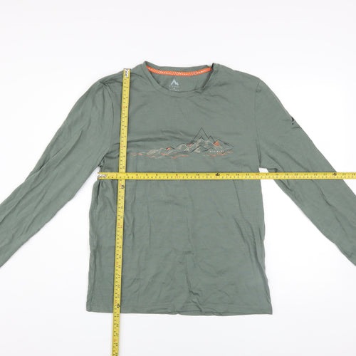 McKINLEY Men's Green Wool Blend Long Sleeve Outdoor Top M