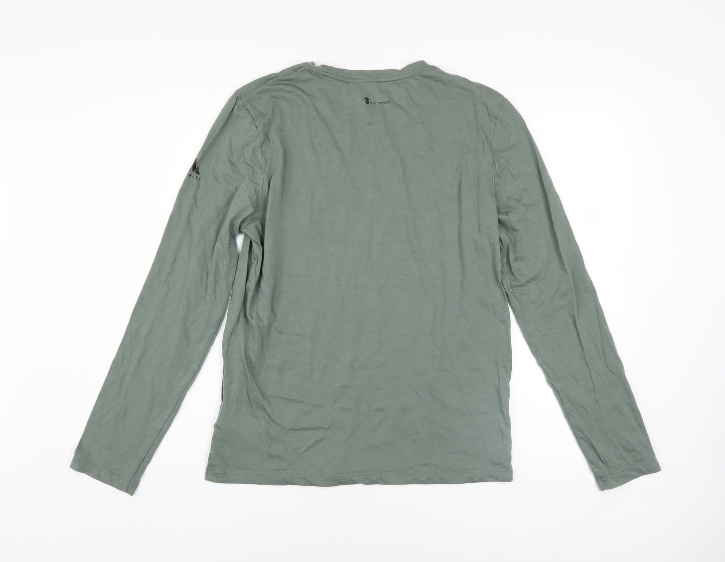 McKINLEY Men's Green Wool Blend Long Sleeve Outdoor Top M