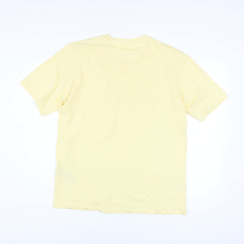 Jack & Jones Men's Yellow Originals Graphic Cotton T-Shirt Medium