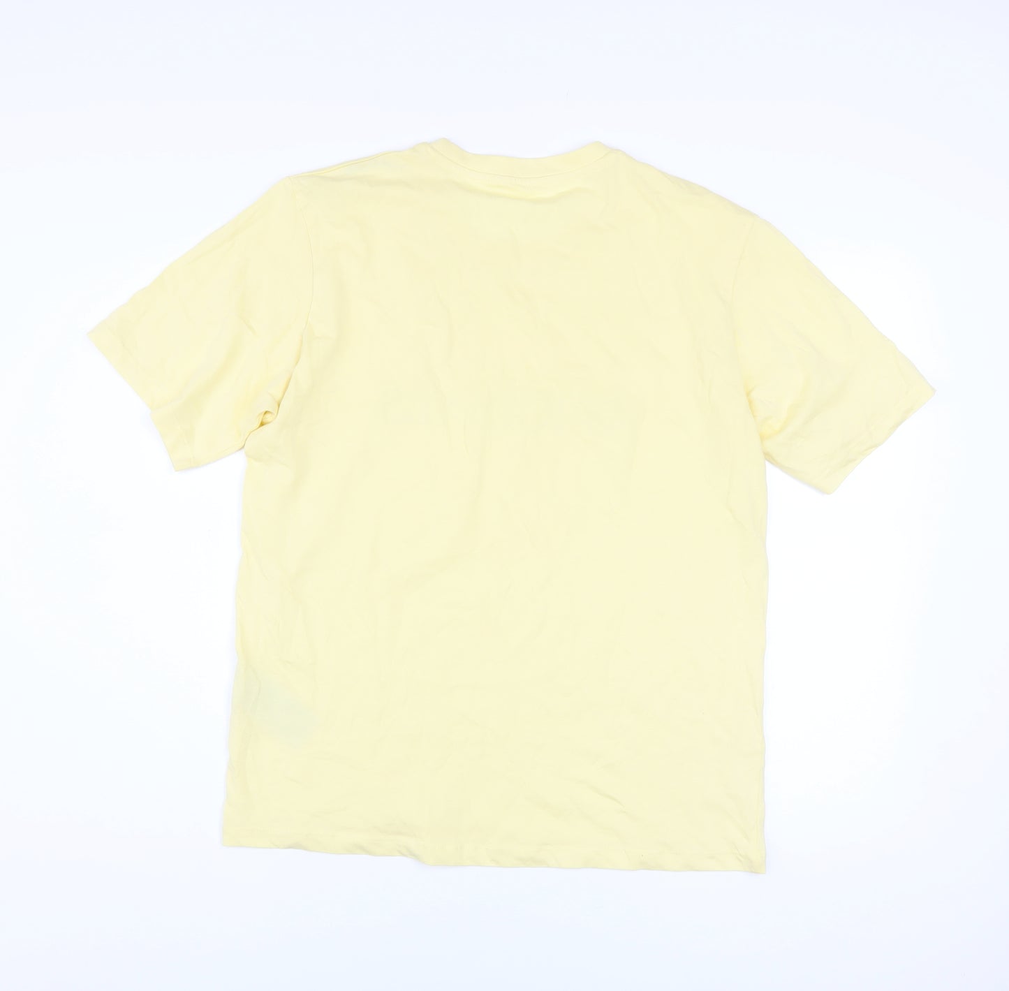 Jack & Jones Men's Yellow Originals Graphic Cotton T-Shirt Medium