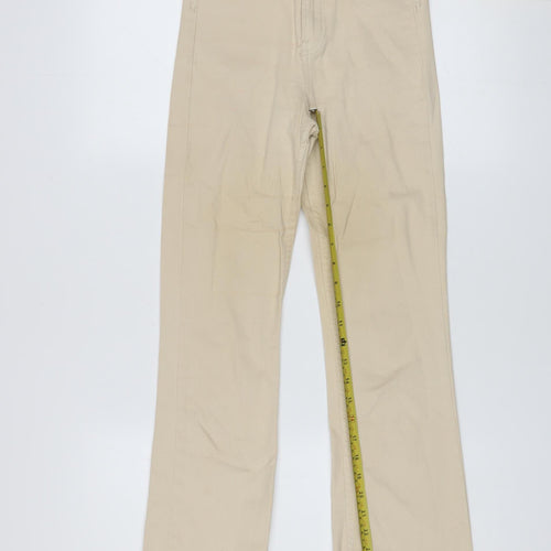 Stradivarius Women’s Beige Straight Jeans Size 4 Mid Rise