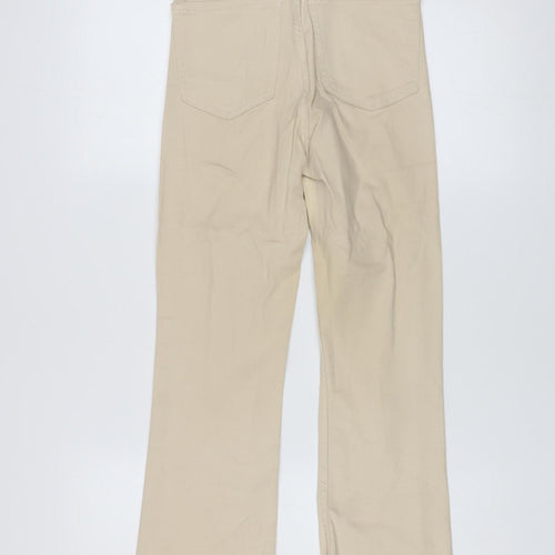Stradivarius Women’s Beige Straight Jeans Size 4 Mid Rise