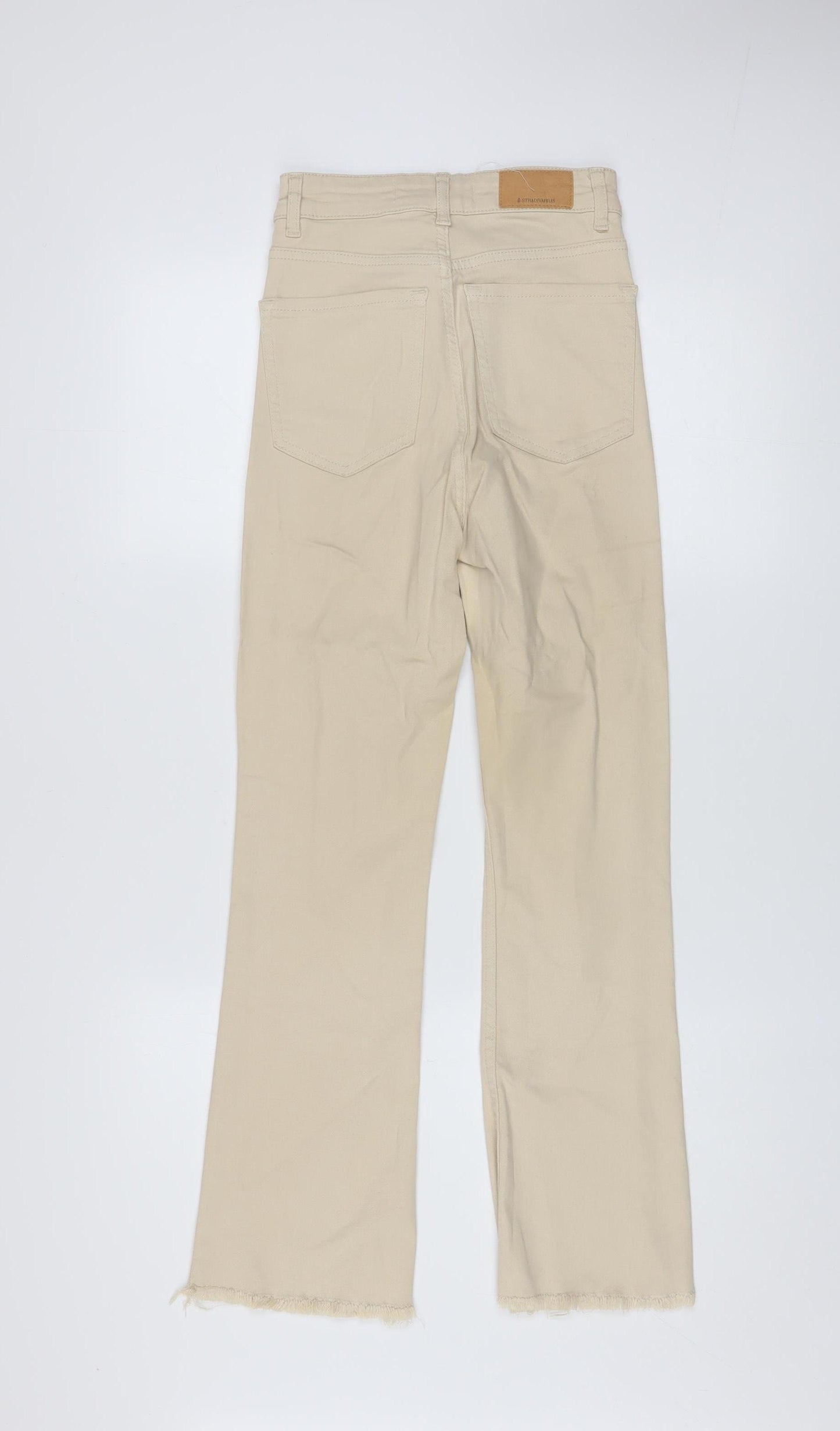 Stradivarius Women’s Beige Straight Jeans Size 4 Mid Rise