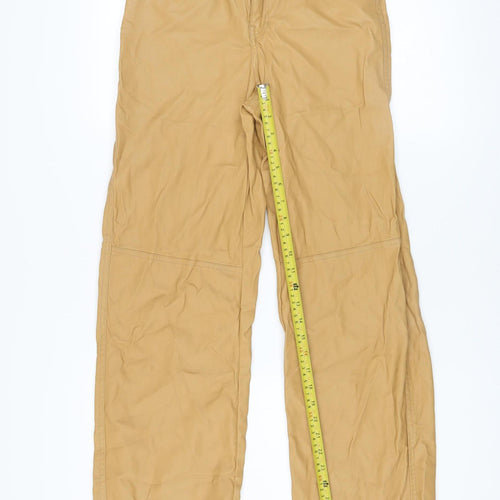 Bershka Men’s Beige Chino Trousers Size M Regular Fit Polyester