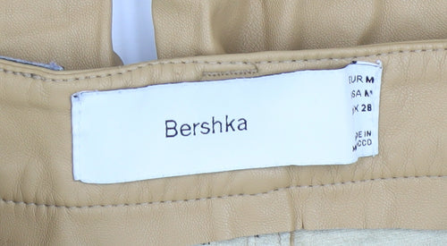 Bershka Men’s Beige Chino Trousers Size M Regular Fit Polyester