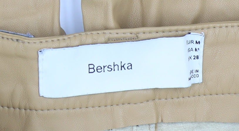 Bershka Men’s Beige Chino Trousers Size M Regular Fit Polyester