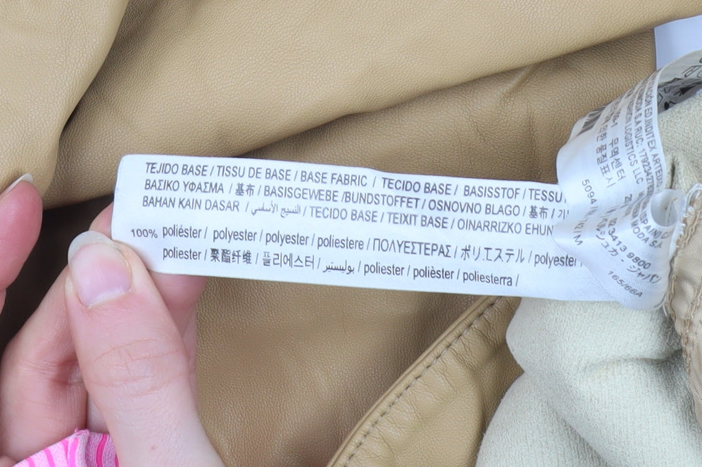 Bershka Men’s Beige Chino Trousers Size M Regular Fit Polyester