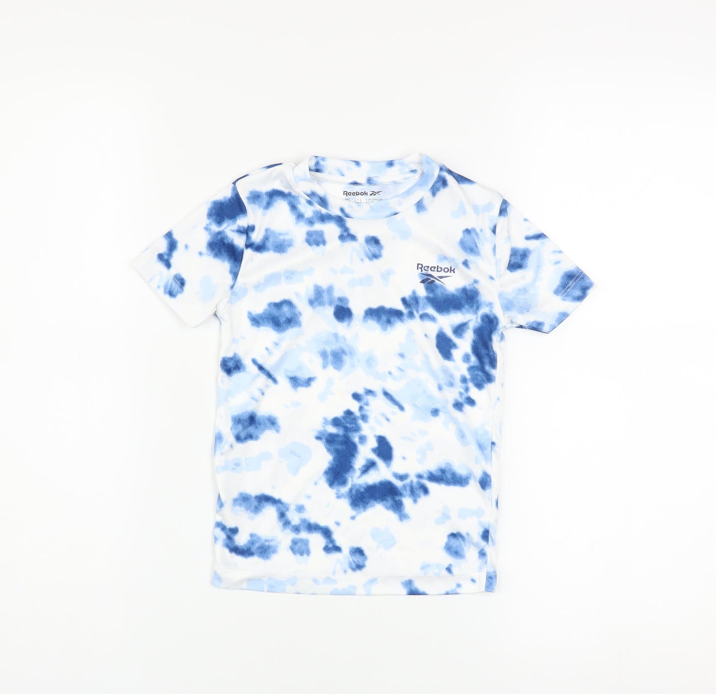 Reebok Boys Blue Tie Dye Short Sleeve Crew Neck T-Shirt 3-4 Years