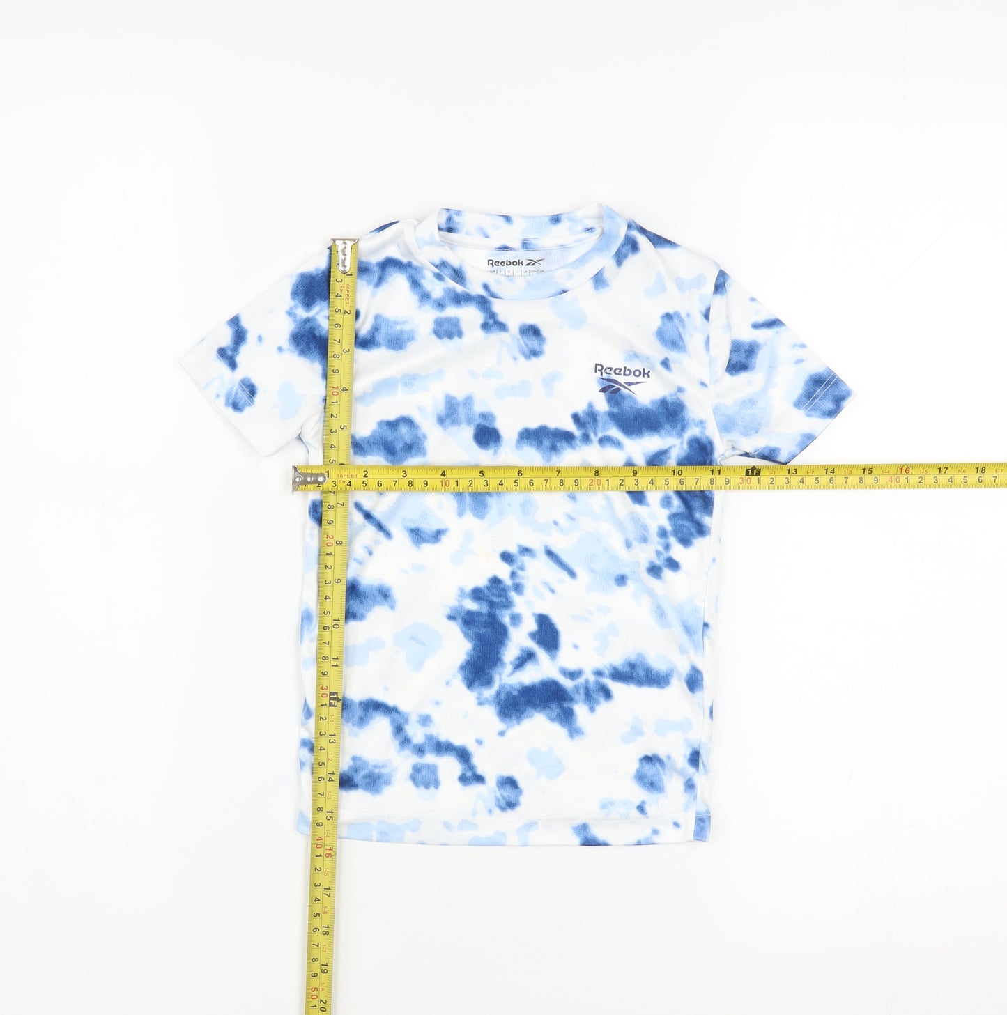 Reebok Boys Blue Tie Dye Short Sleeve Crew Neck T-Shirt 3-4 Years