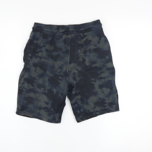 Primark Boys Blue Tie-Dye Jurassic Park Sweat Shorts 11-12 Years Cotton Blend
