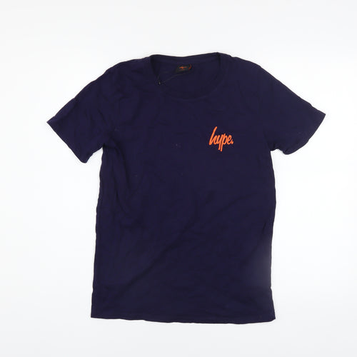 Hype Boys Blue 14 Years Basic Logo Cotton Short Sleeve T-Shirt