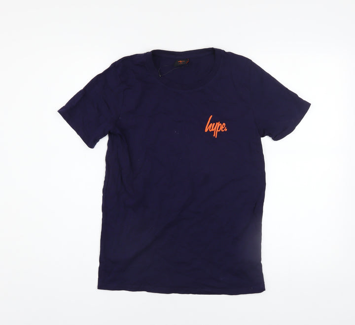 Hype Boys Blue 14 Years Basic Logo Cotton Short Sleeve T-Shirt