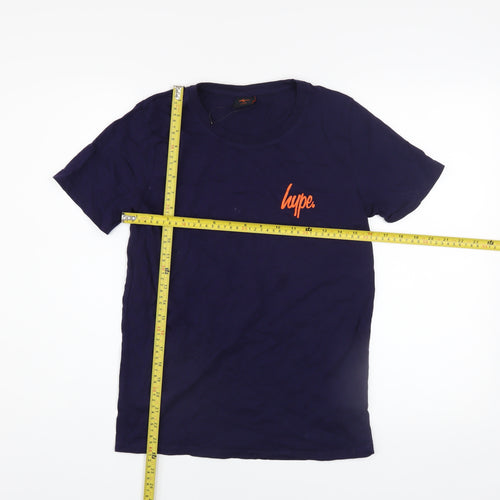 Hype Boys Blue 14 Years Basic Logo Cotton Short Sleeve T-Shirt