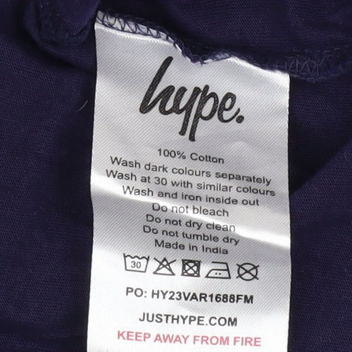 Hype Boys Blue 14 Years Basic Logo Cotton Short Sleeve T-Shirt