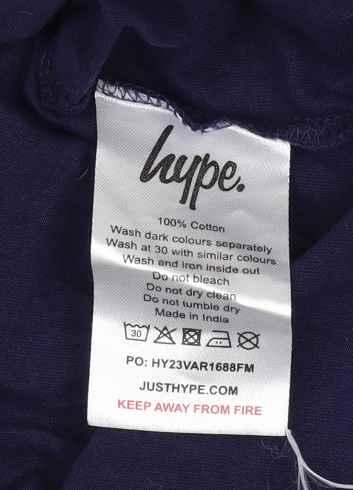 Hype Boys Blue 14 Years Basic Logo Cotton Short Sleeve T-Shirt
