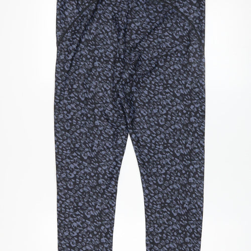 Dunnes Stores Womens Blue Animal Print Leggings Size L Stretch Activewear