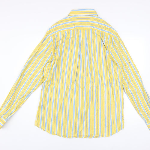 U.S. Polo Assn. Men's Yellow Striped Cotton Button-Up Shirt XL