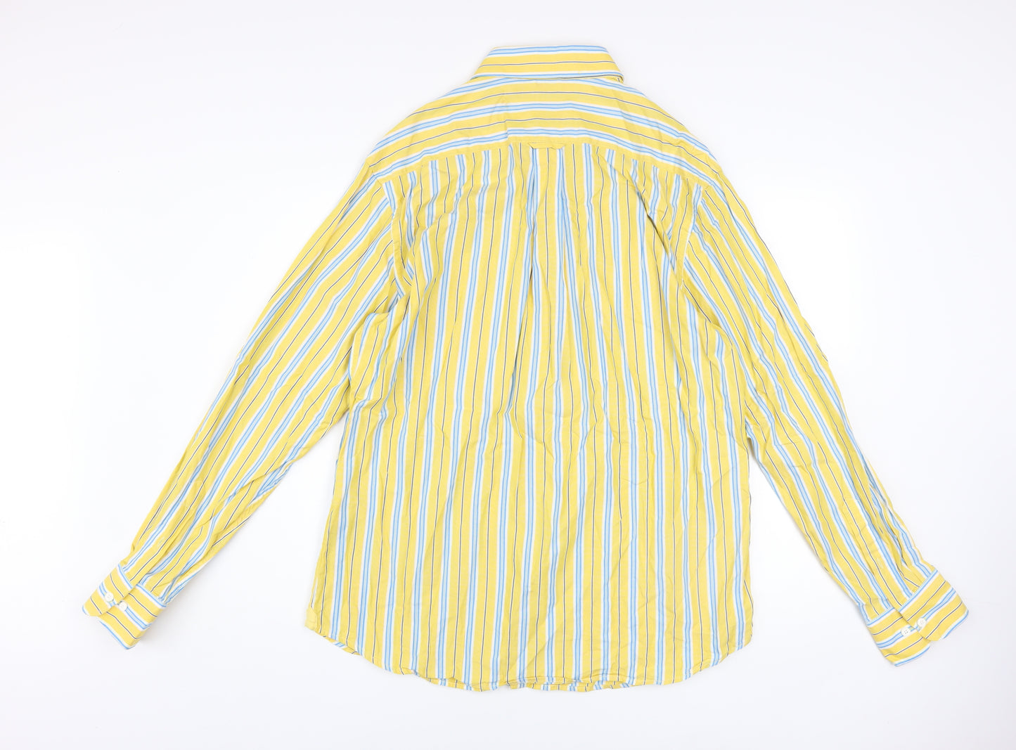 U.S. Polo Assn. Men's Yellow Striped Cotton Button-Up Shirt XL