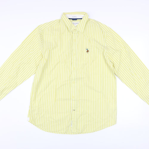 U.S. Polo Assn. Men's Yellow Striped Tailored Fit Cotton XL Shirt