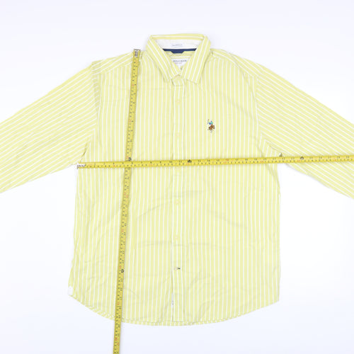 U.S. Polo Assn. Men's Yellow Striped Tailored Fit Cotton XL Shirt