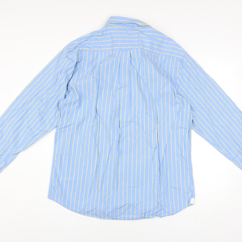 U.S. Polo Assn. Men’s Blue Striped Cotton Button-Up Shirt XL Tailored Fit
